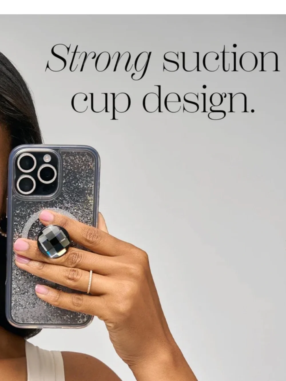 case-mate black crystal Minis Detachable Grip & Stand